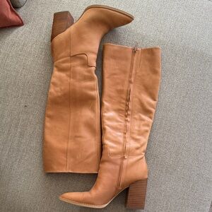 Nine West Tan Over the Knee Boots